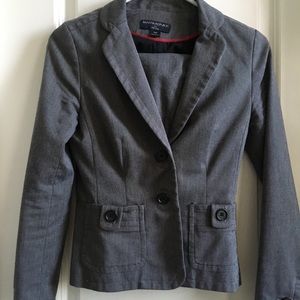 00P Banana Republic suit skirt set grey